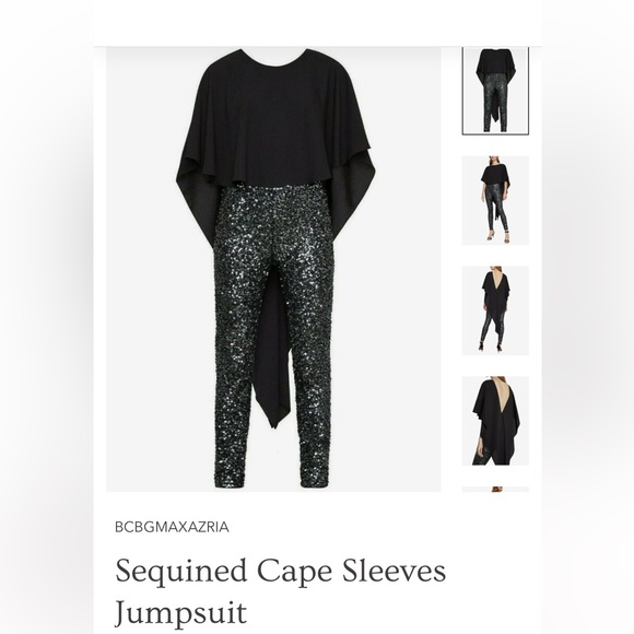 BCBG sequined capped sleeves jumpsuit - Picture 1 of 9